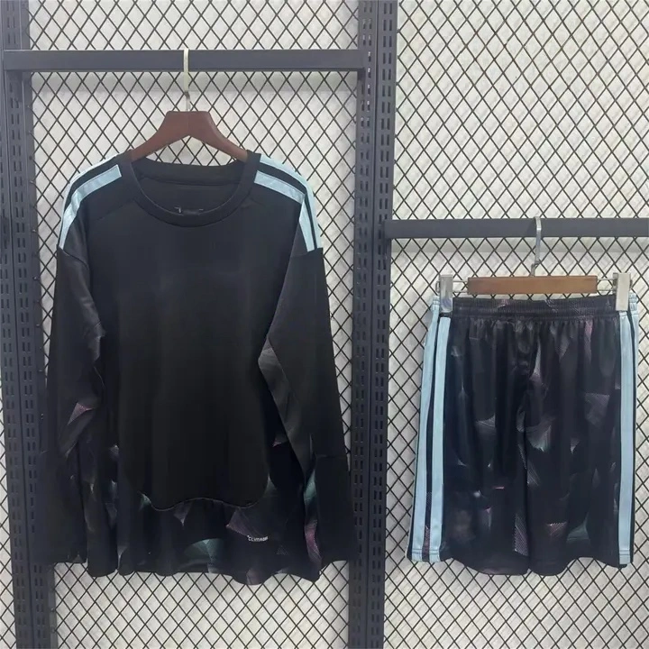 Argentina 2026 Goalkeeper Black Long Sleeves Kids Kit | Kids Football Kit-CKK-1