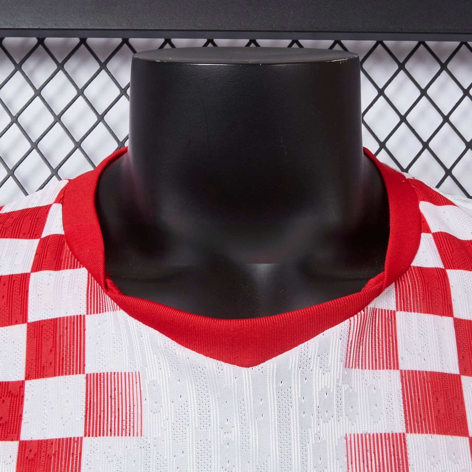 Croatia football shirt collar detail