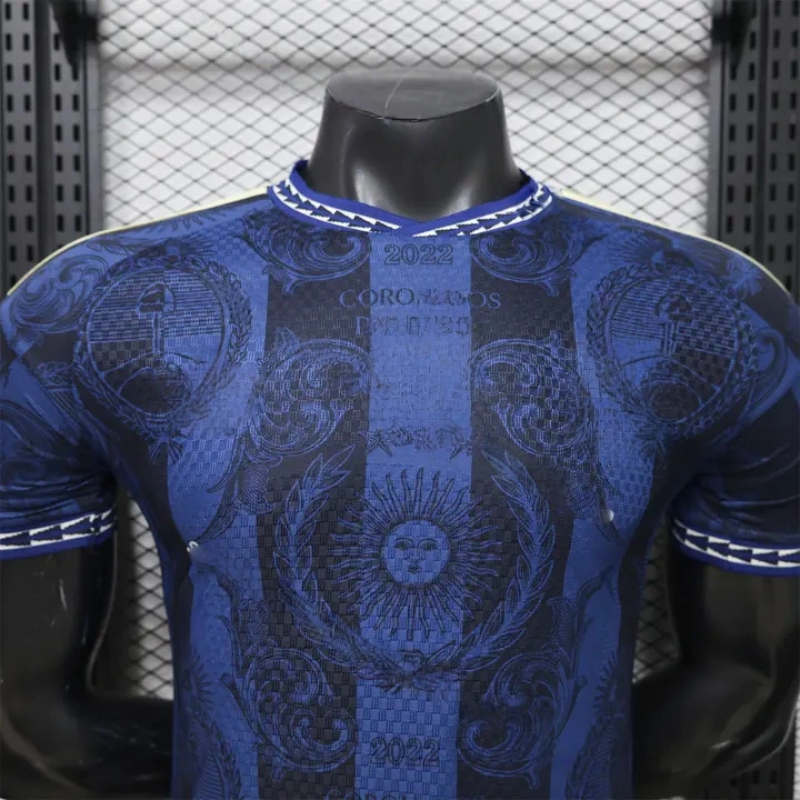 Argentina 2026 Dark Blue And Black Pattern Sun Special Edition Jersey Player Version | National Team Football Shirt-CKK-1