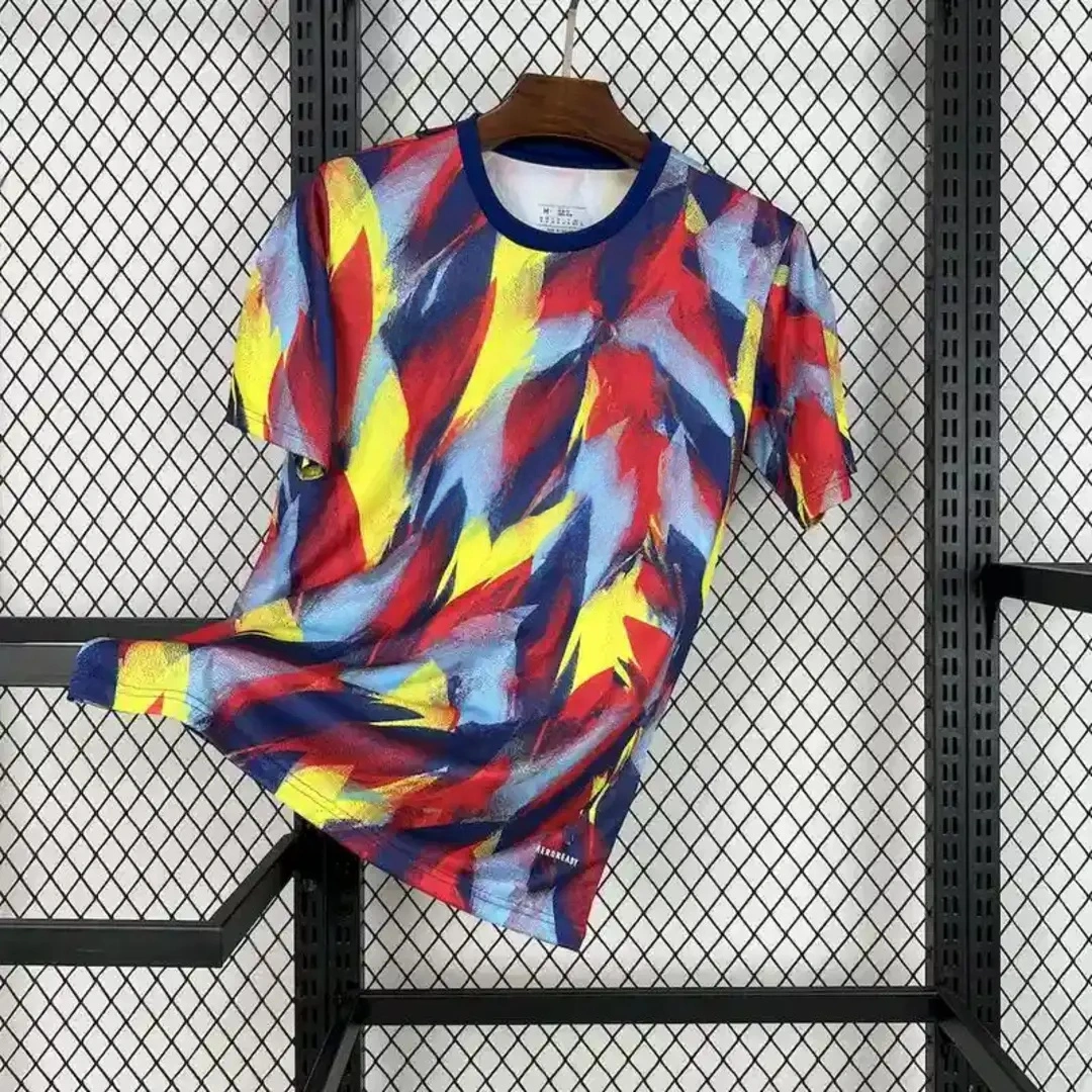 Arsenal 25-26 Colorful Flame Graffiti Pre-match Training Jersey - Fans Version-CKK-1