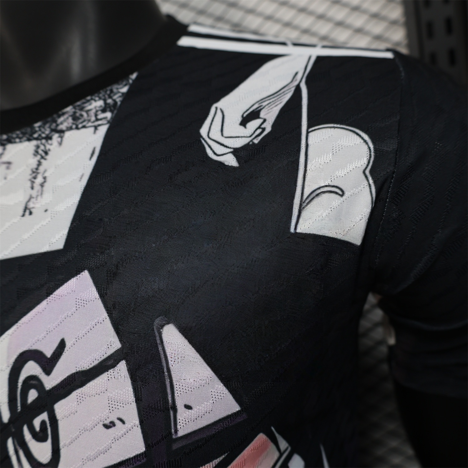 Itachi Uchiha Inspired Jersey Detail Close Up