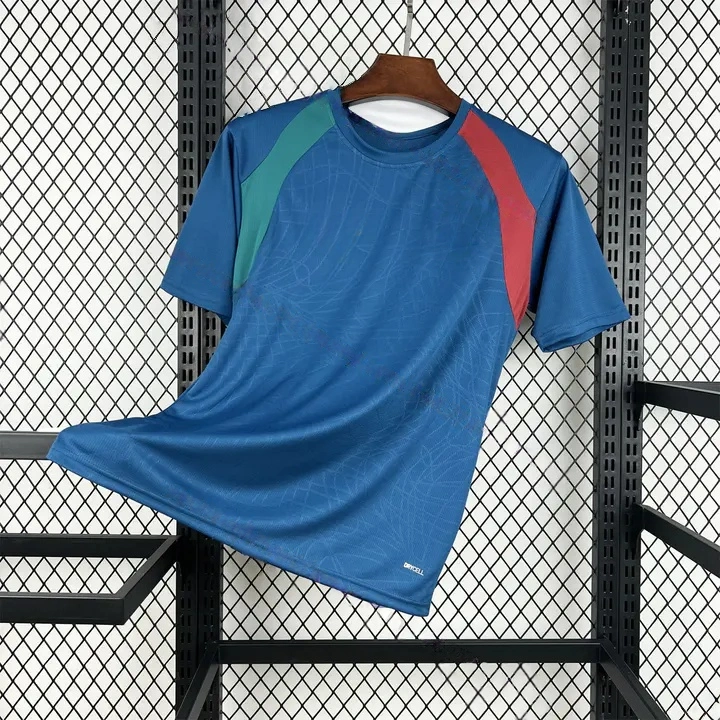 Portugal 2026 Muted Blue With Emerald Green Pre-Match Jersey   Fans Version