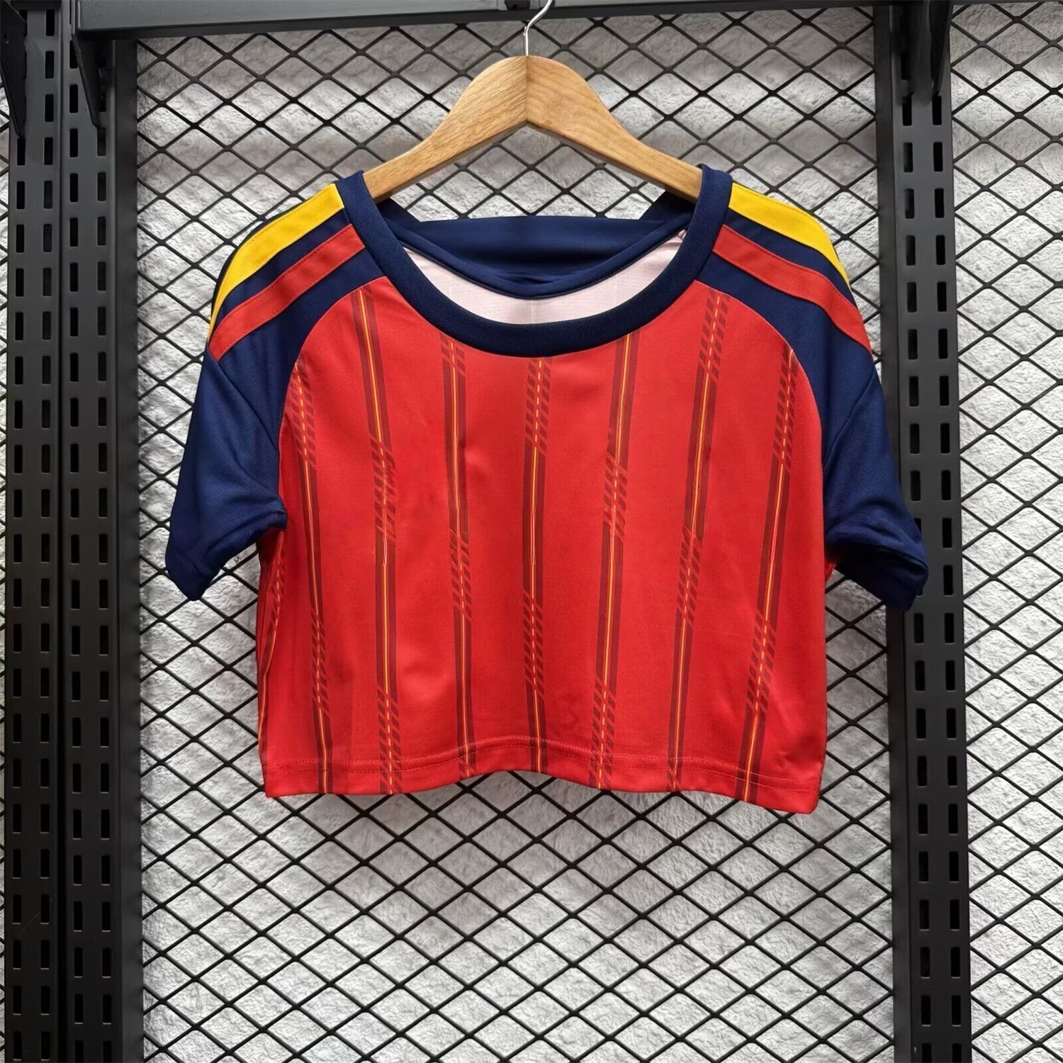 Women's Spain 2026 Home Cropped Jersey | Women's Football Top-CKK-1
