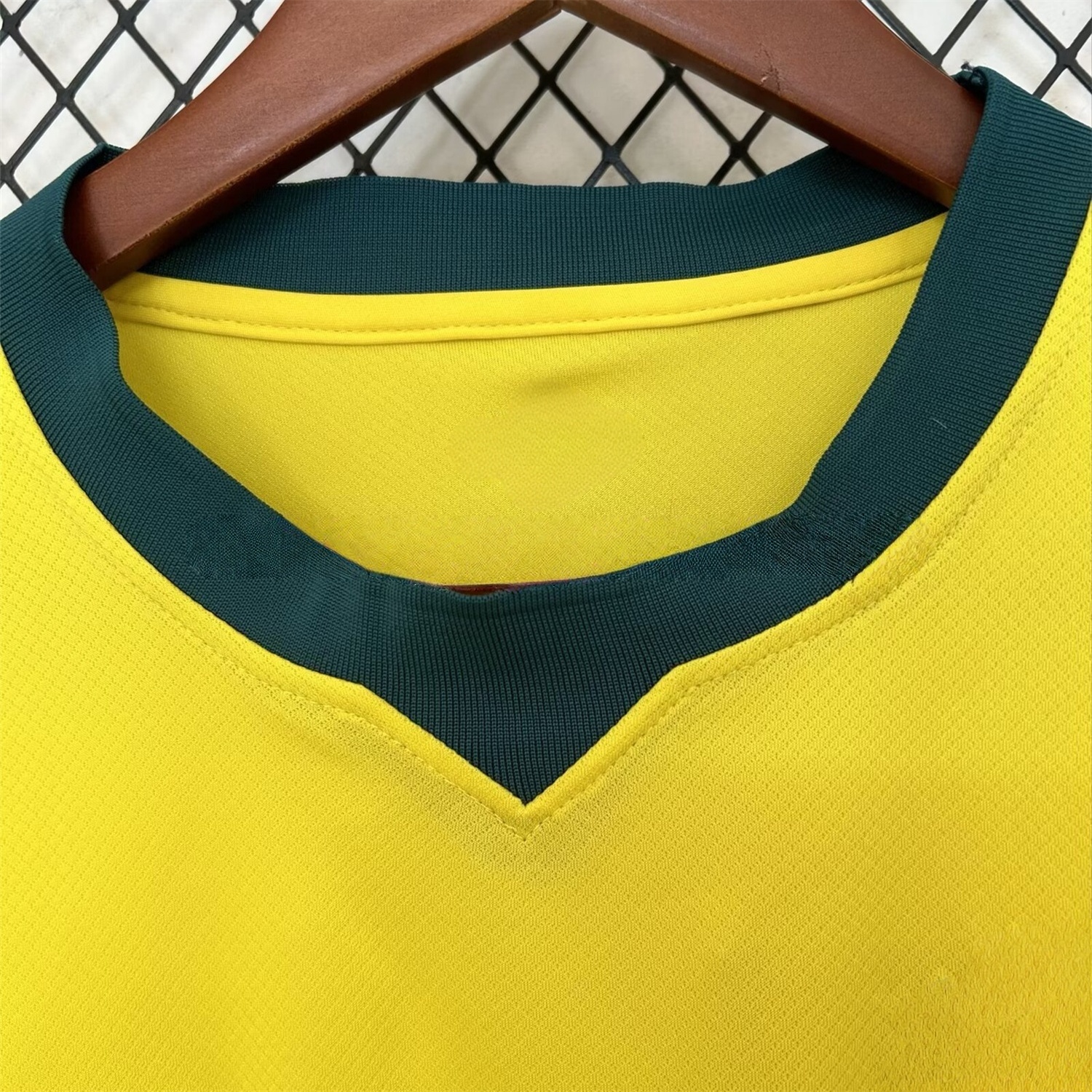 Brazil soccer jersey breathable fabric detail