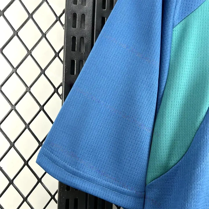 Portugal 2026 Muted Blue With Emerald Green Pre-Match Jersey   Fans Version