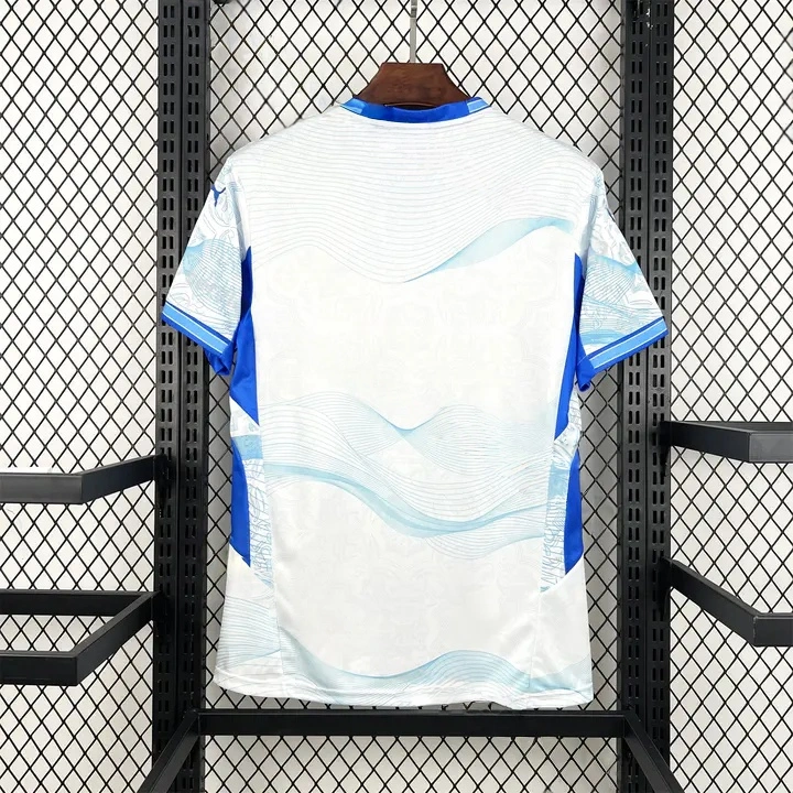 Portugal 2026 Bright White With Sky Blue Waves Special Jersey   Fans Version