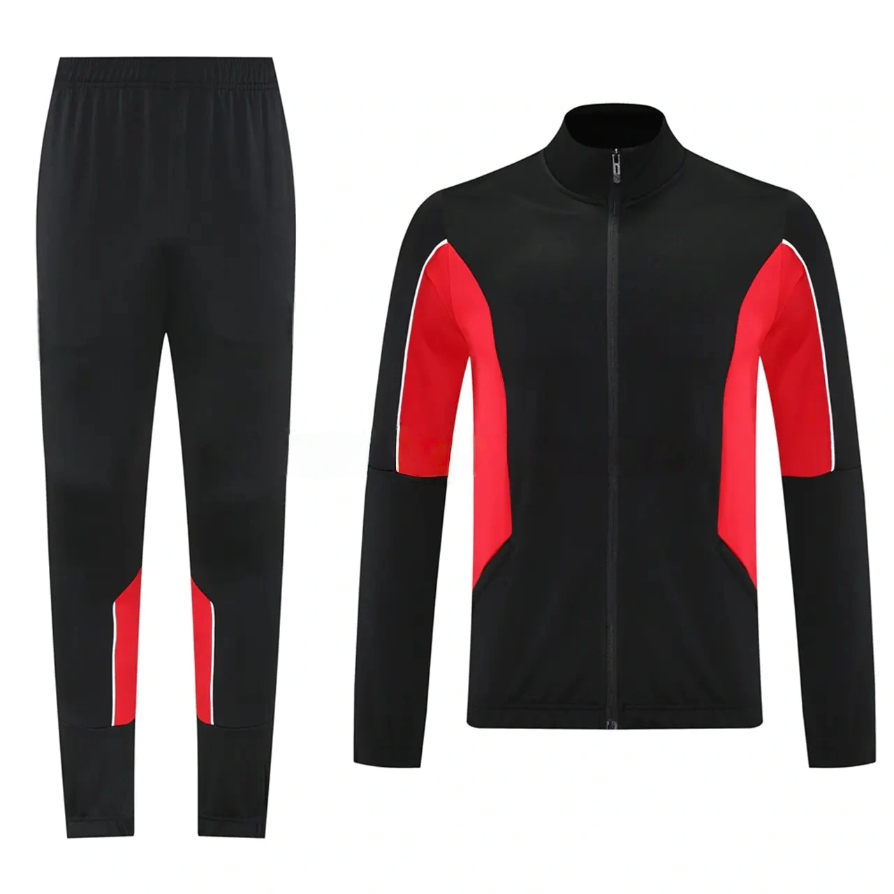 AC Milan 25-26 Jacket Training Tracksuit - Black top & Black Pants-CKK-1