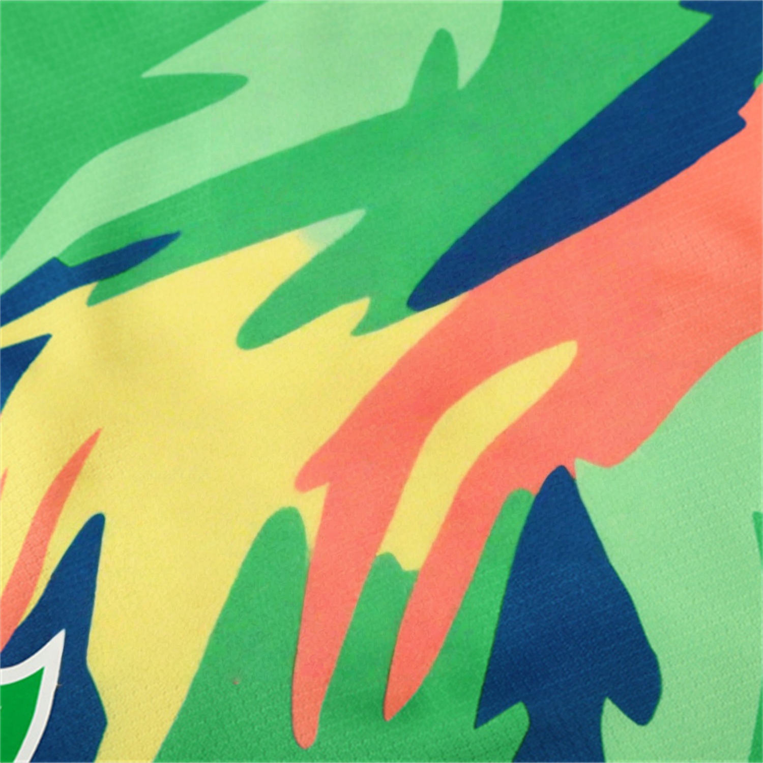 Brazil 25-26 Short-Sleeve Training Set - Blue Green Camouflage Top & Blue Shorts