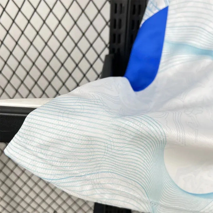 Portugal 2026 Bright White With Sky Blue Waves Special Jersey   Fans Version