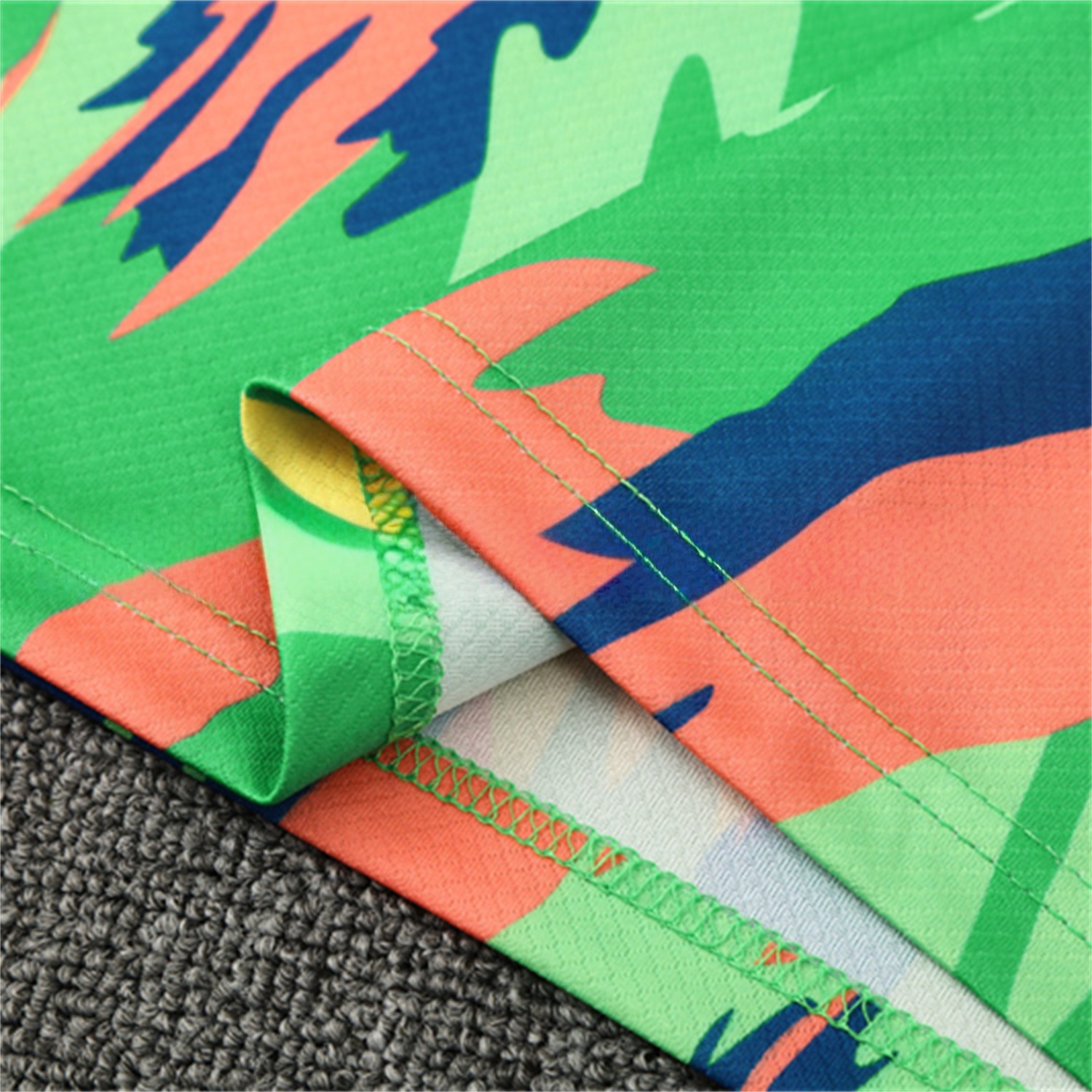 Brazil 25-26 Short-Sleeve Training Set - Blue Green Camouflage Top & Blue Shorts
