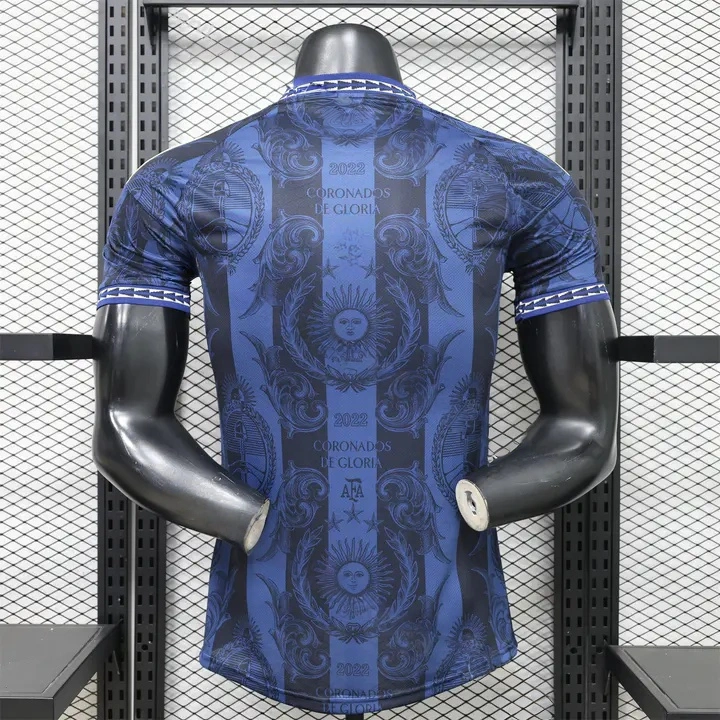 Argentina 2026 Dark Blue And Black Pattern Sun Special Edition Jersey Player Version | National Team Football Shirt-CKK-1