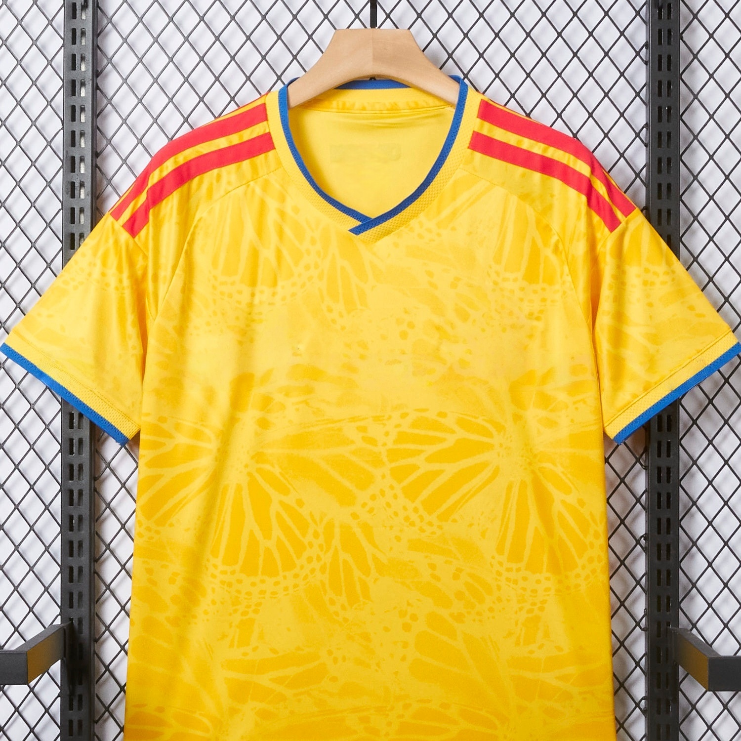 Colombia soccer jersey breathable fabric detail
