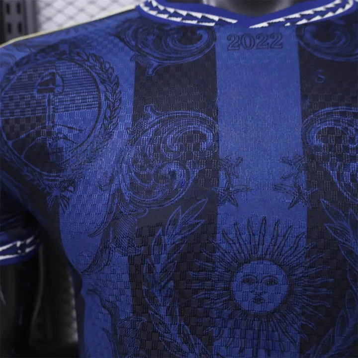 Argentina 2026 Dark Blue And Black Pattern Sun Special Edition Jersey Player Version | National Team Football Shirt-CKK-1