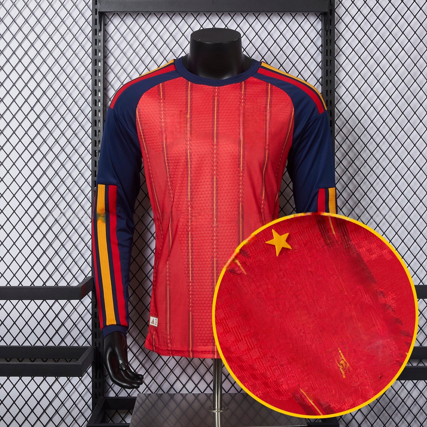 Spain 2026 Home Long Sleeves Jersey - Player Version | National Team Football Shirt-CKK-1