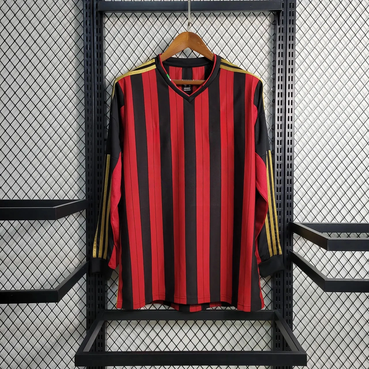 Retro AC Milan 13-14 Home Stadium Long Sleeve Jersey-CKK-1