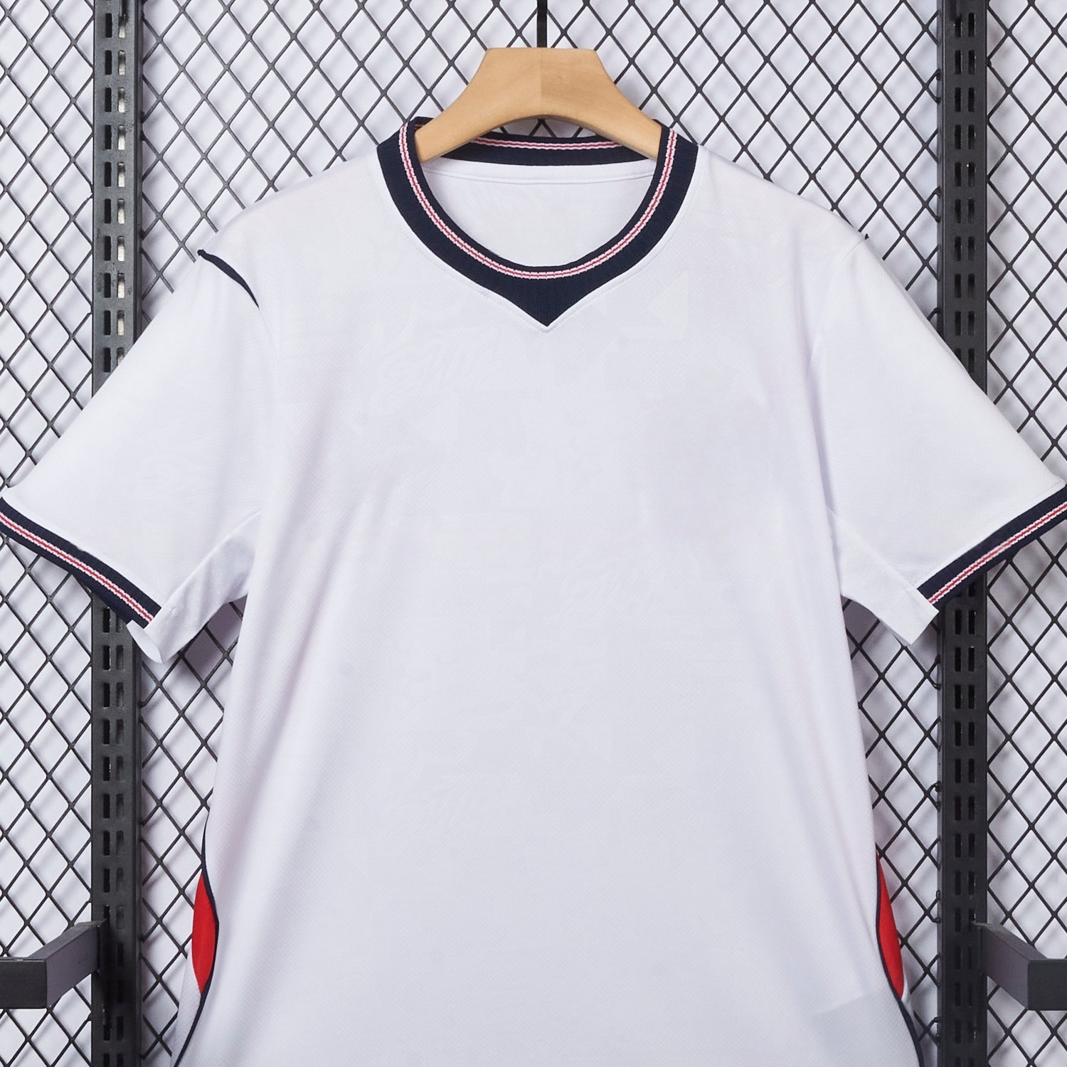 England soccer jersey breathable fabric detail