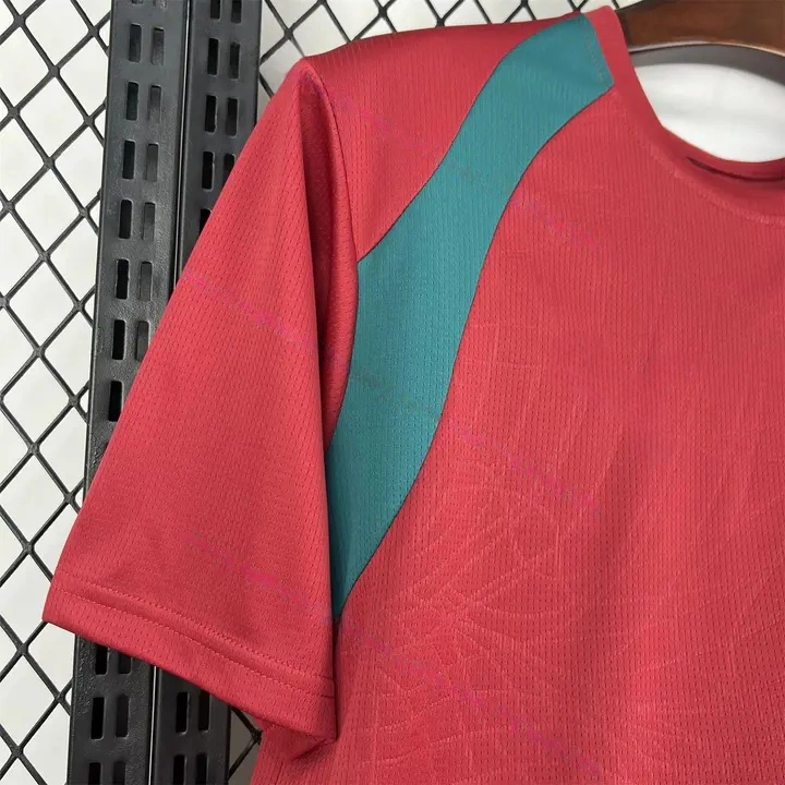 Portugal 2026 Pre-Match Maroon With Blue Green Jersey   Fans Version