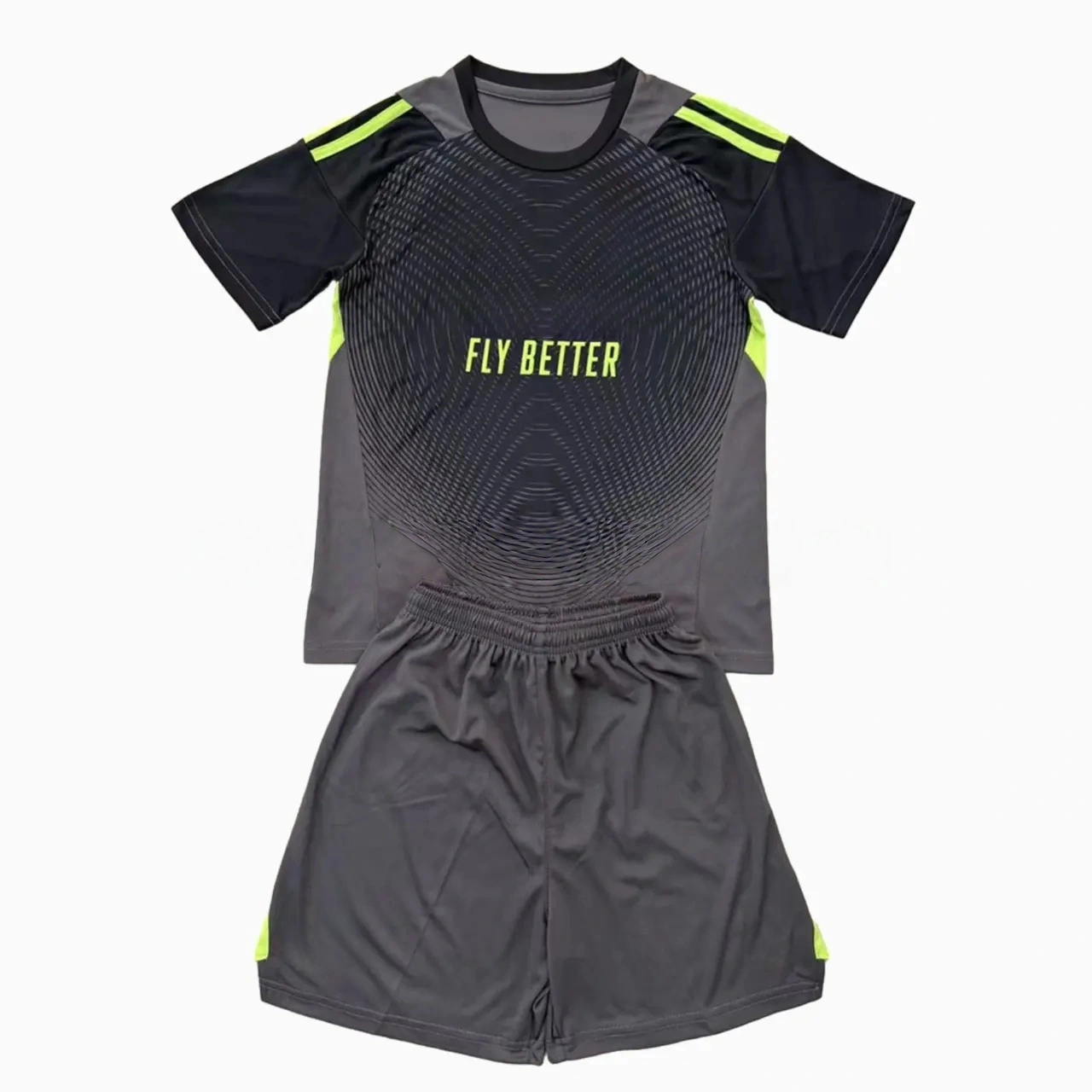 Real Madrid 25-26 Grey Black Goalkeeper Kids Kit-CKK-1