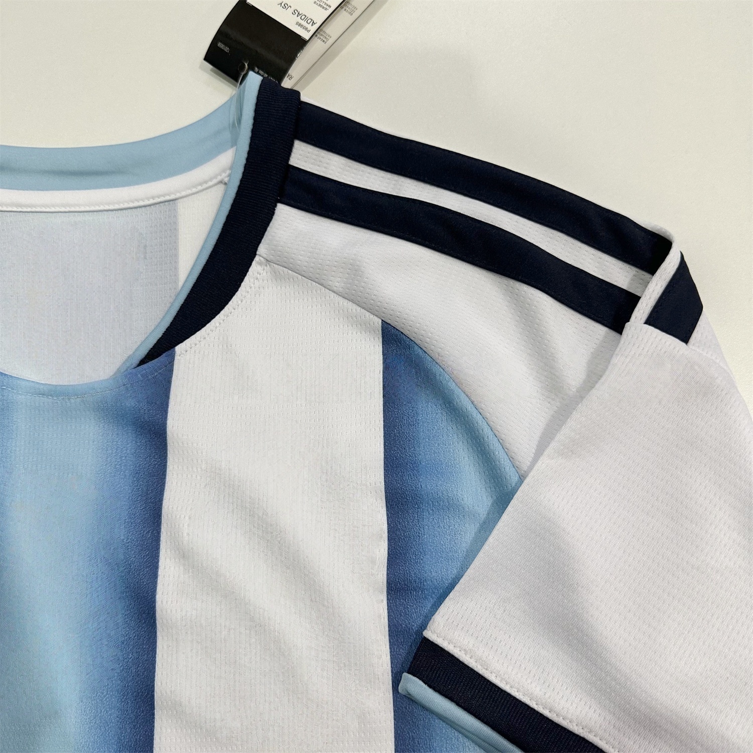 Argentina football shirt collar detail