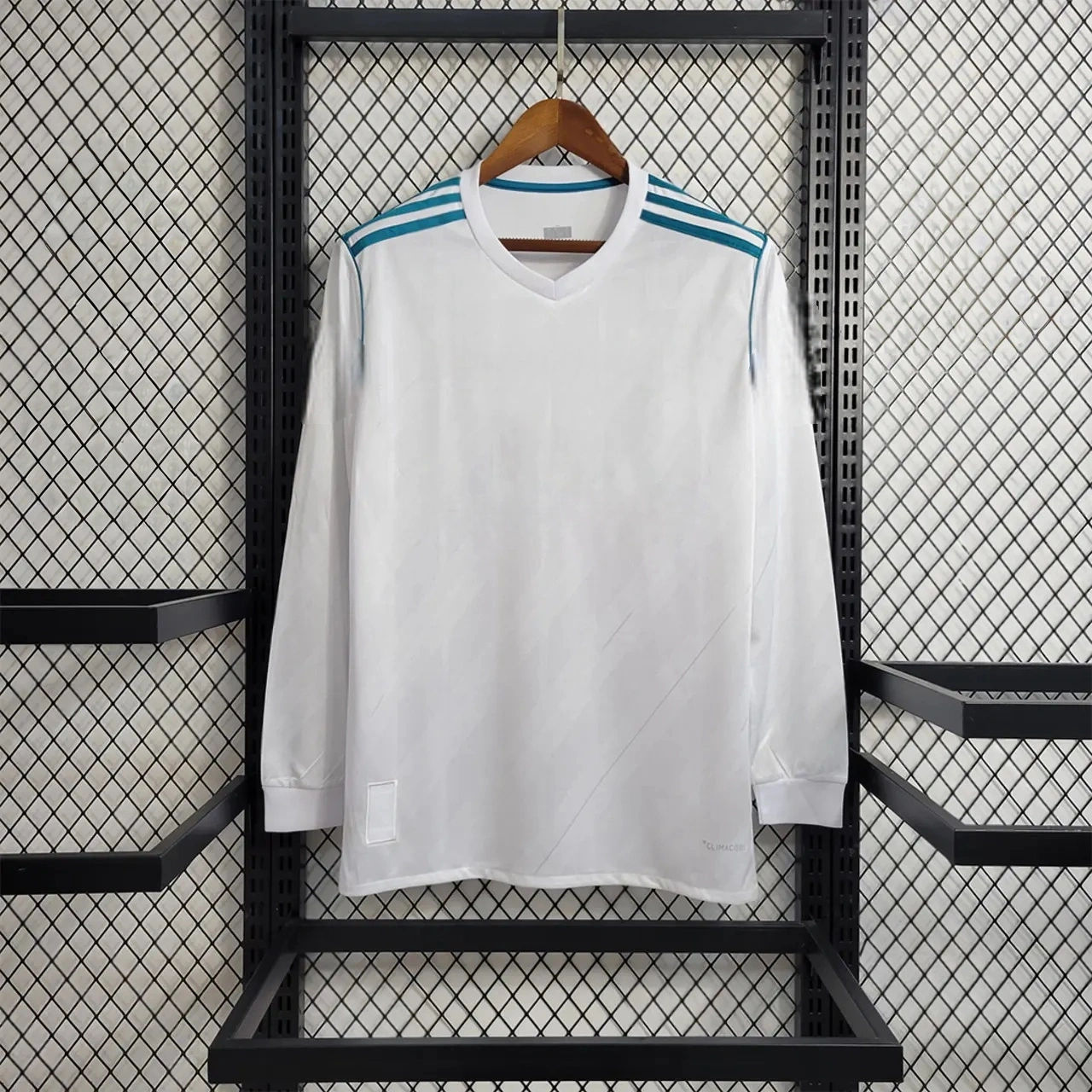 Retro Real Madrid 17-18 Home Long Sleeve Jersey - with Champions League Final Final-CKK-1