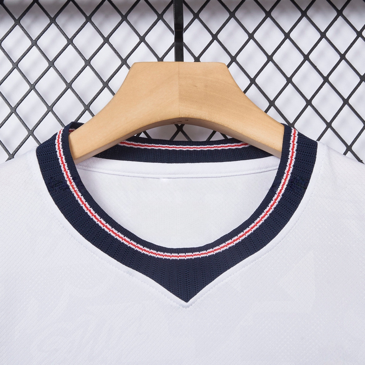 England football shirt collar detail