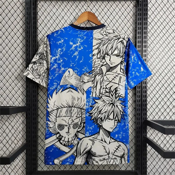 Japan 2026 Scar Luffy Blue White Special Jersey Fans Version front view
