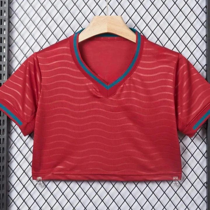 Women's Portugal 2026 Home Cropped Jersey