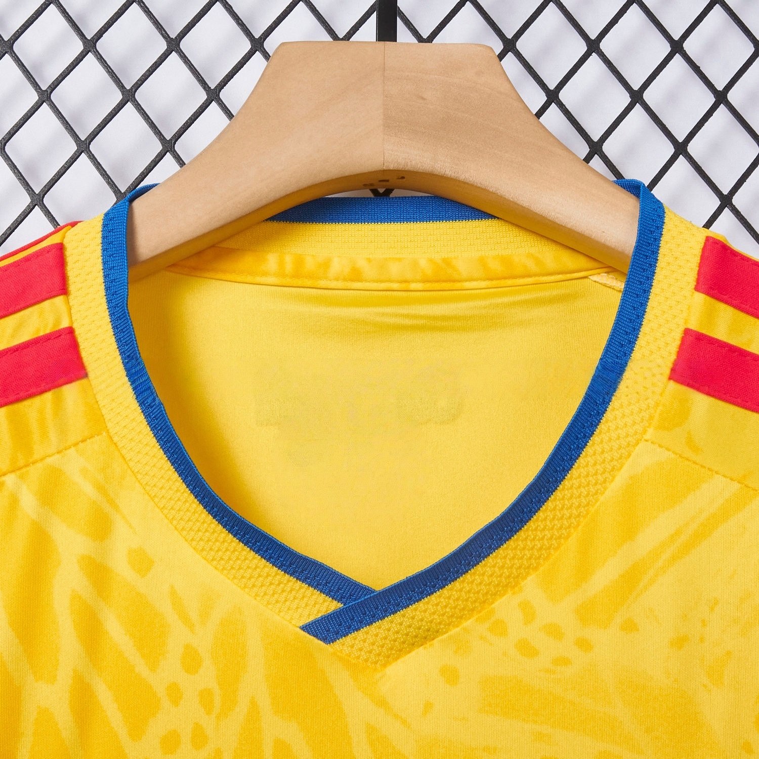 Colombia football shirt collar detail