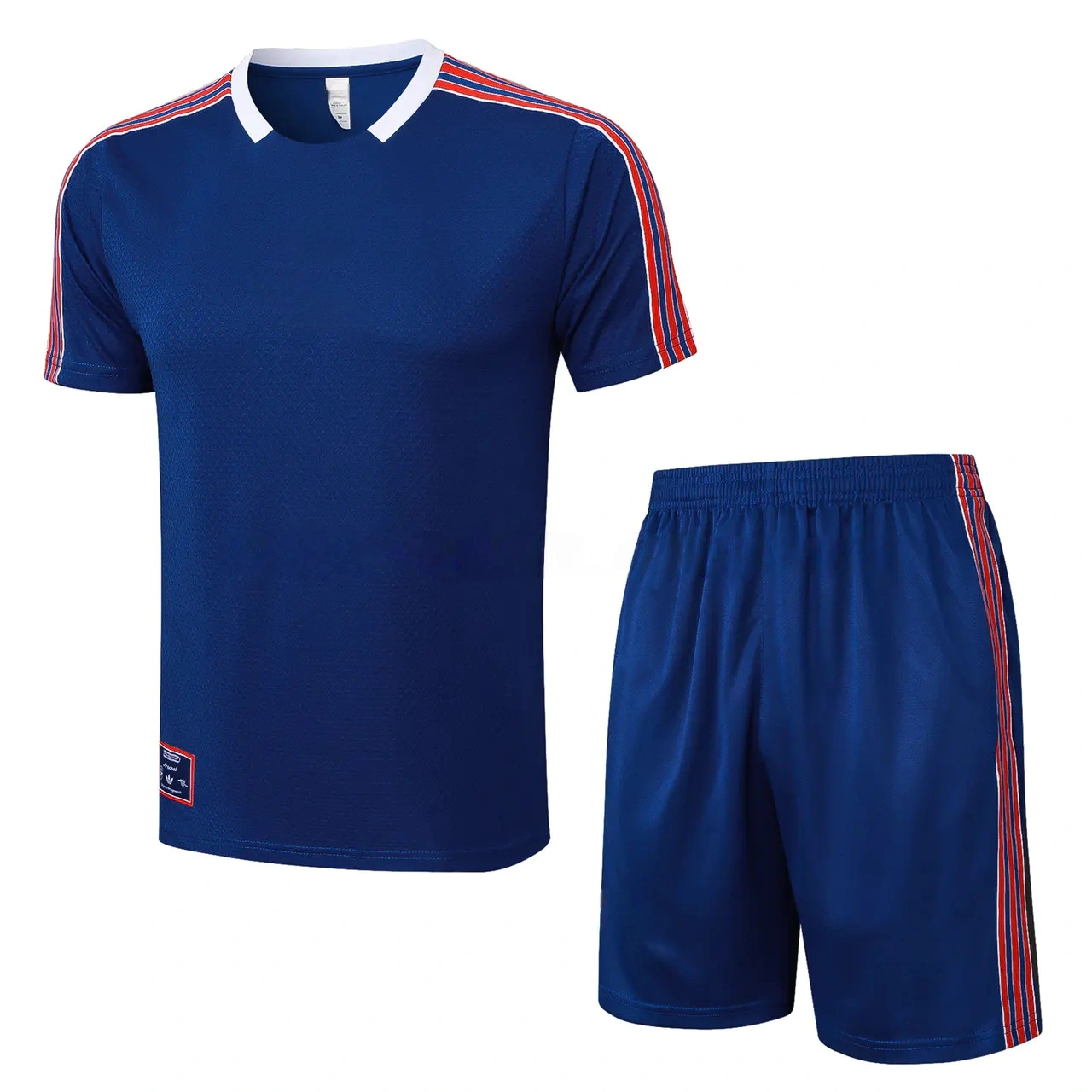 Arsenal 25-26 Throwback Trefoil Short-Sleeve Training Set - Royal Blue Top and Shorts-CKK-1