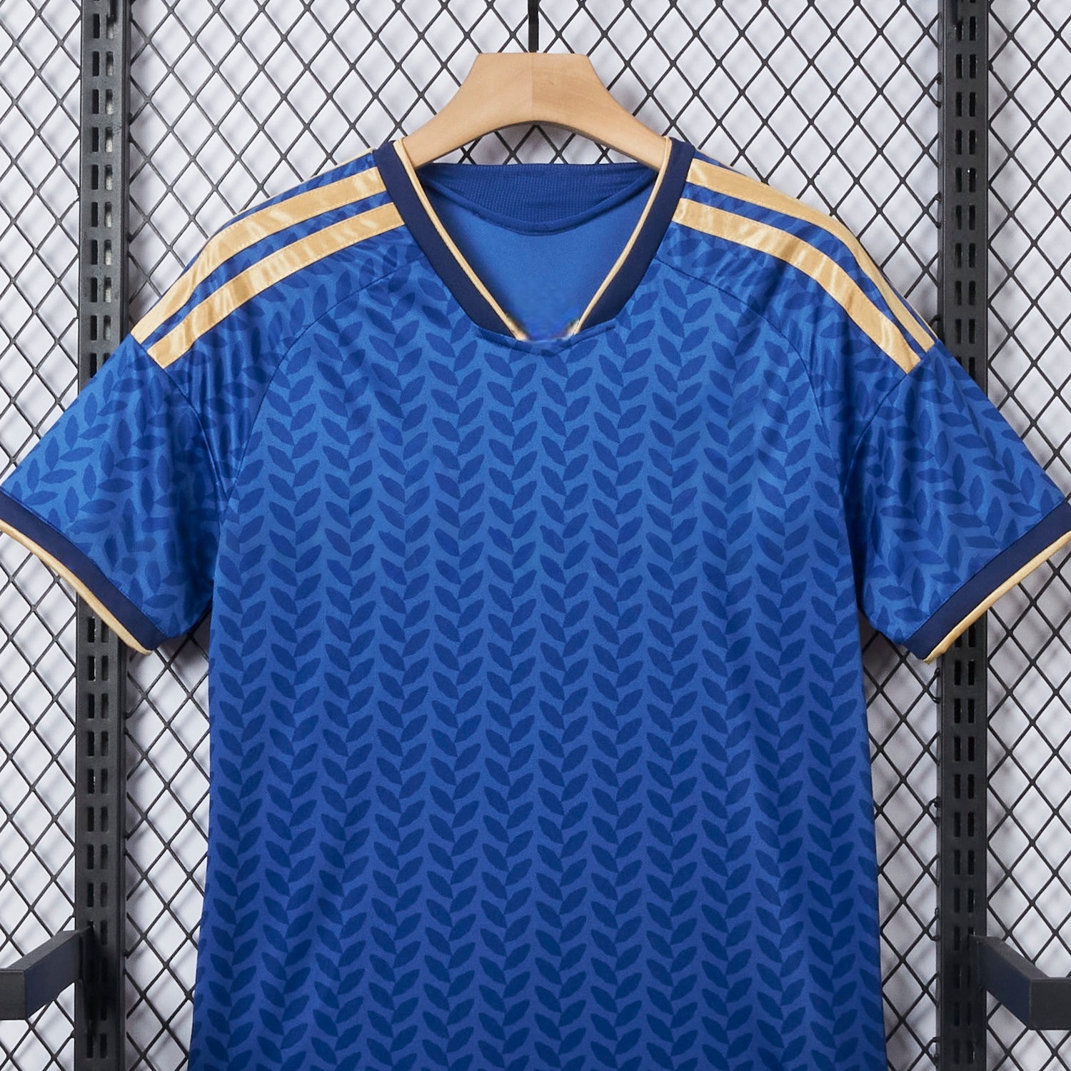 Italy soccer jersey breathable fabric detail