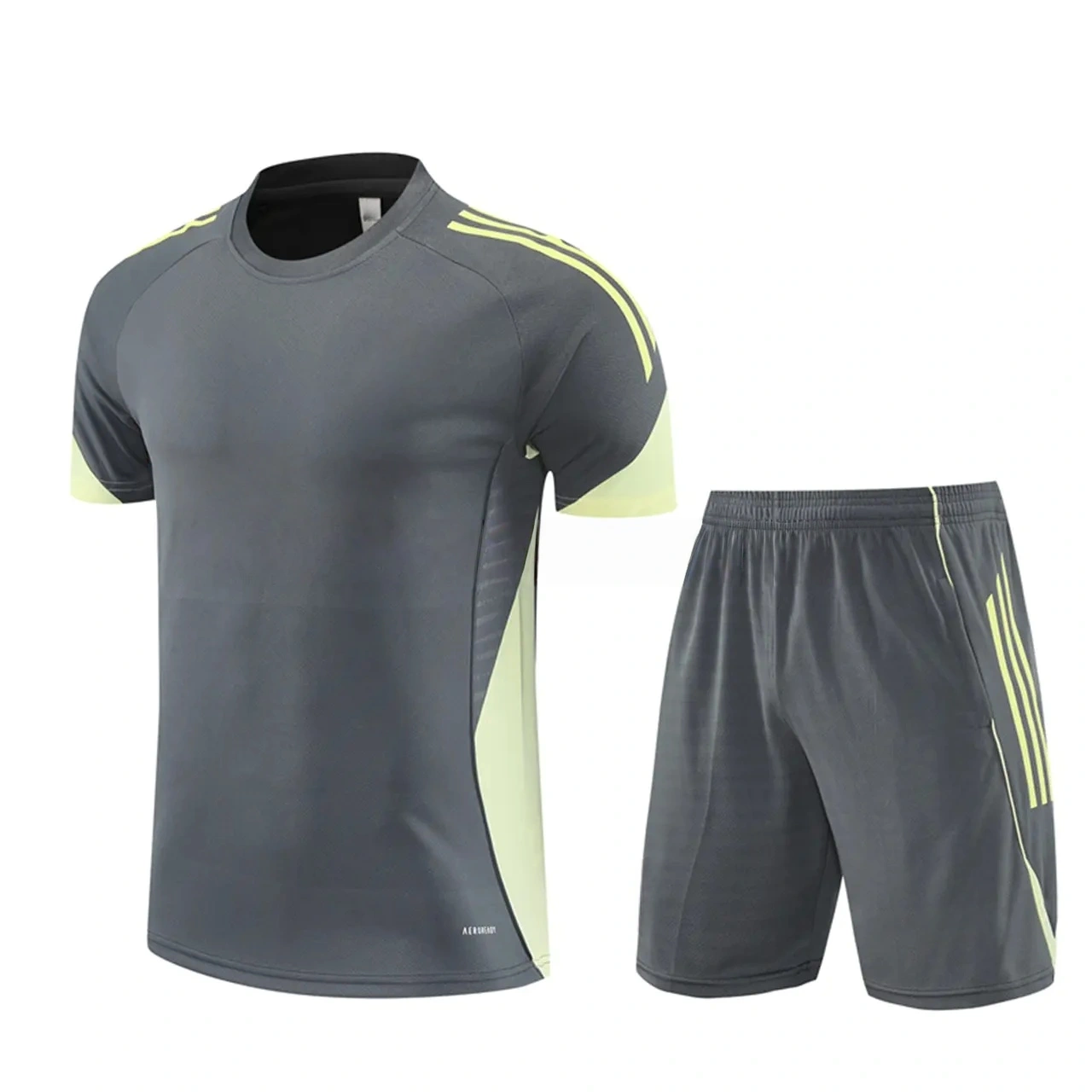Real Madrid 25-26 Short-Sleeve Training Set - Deep Grey Top and Shorts-CKK-1
