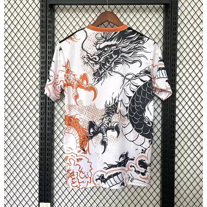 Real Madrid 25-26 Black Dragon Orange Dragon White Special Edition Jersey - Fans Version-CKK-1
