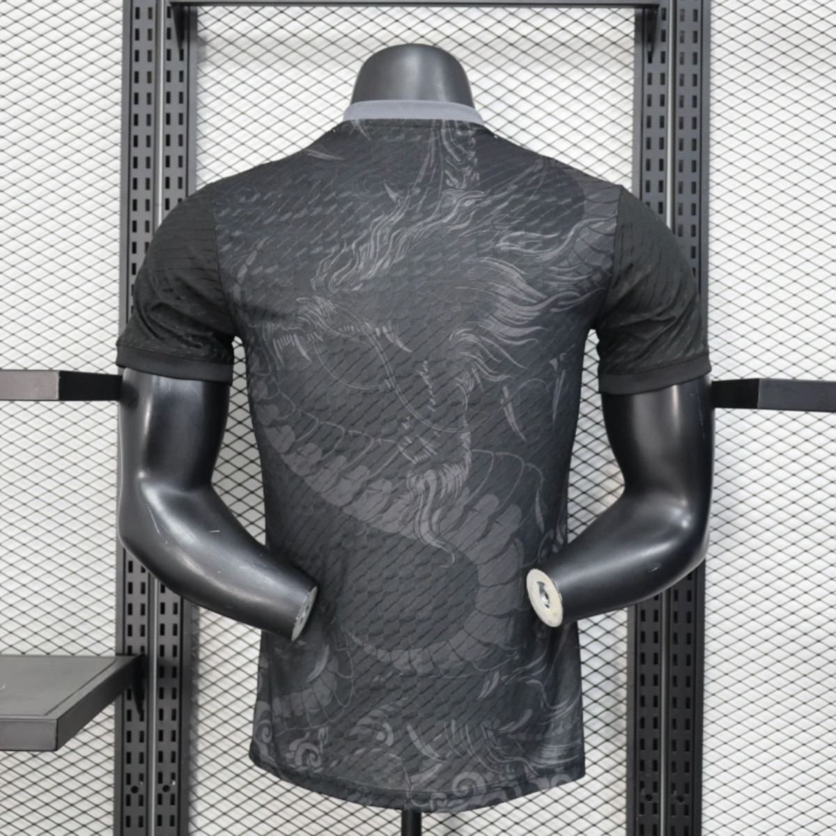 Real Madrid 25-26 Grey Chinese Loong and Auspicious Clouds Line Drawing Black Jersey - Player Version-CKK-1