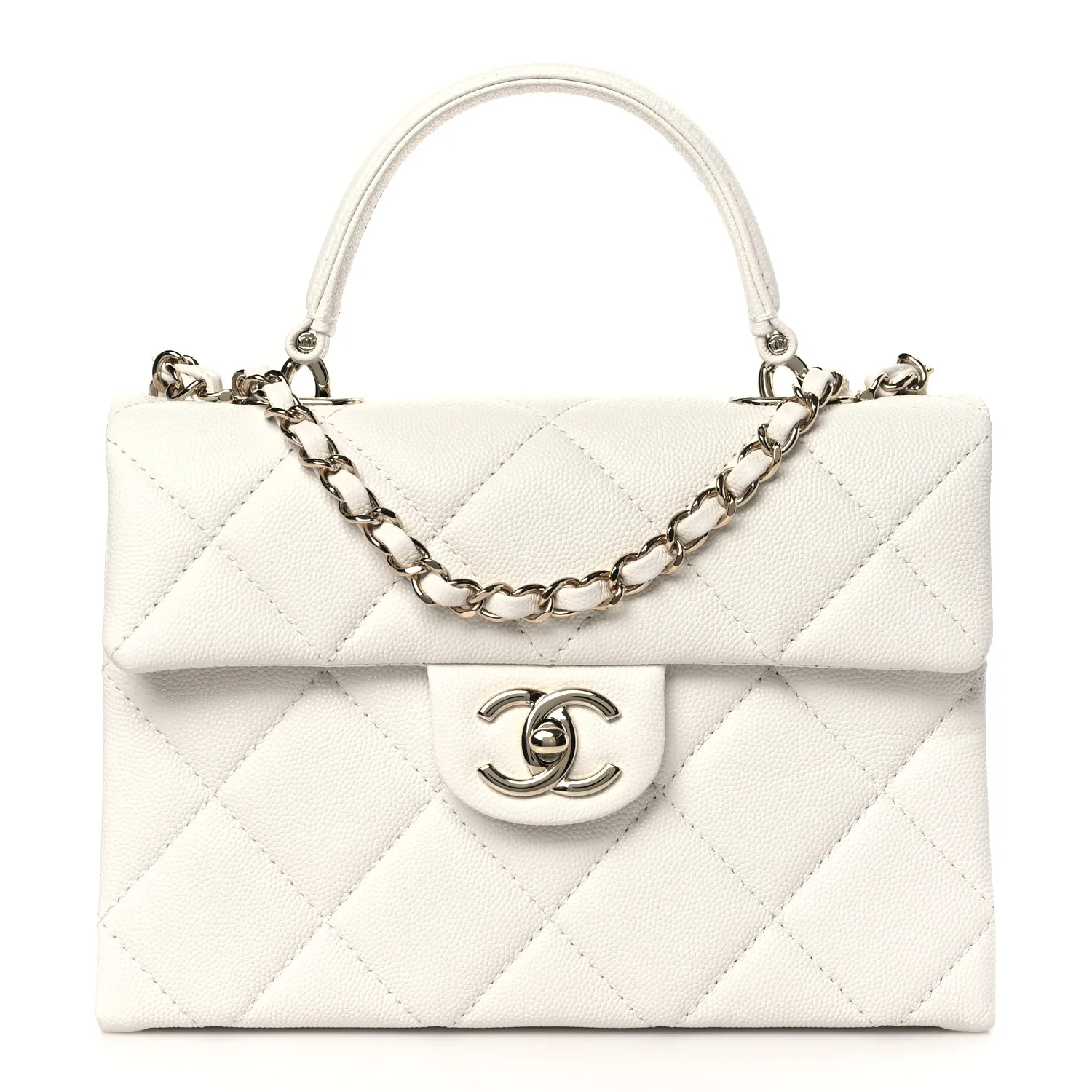 CHANEL Caviar Quilted Mini Retro Twist Top Handle Flap