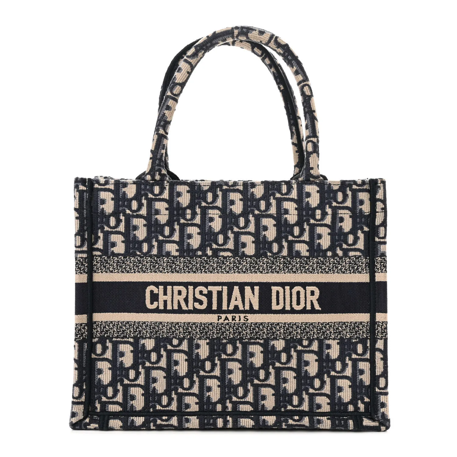 DIOR Oblique Small Book Tote Blue Multicolor