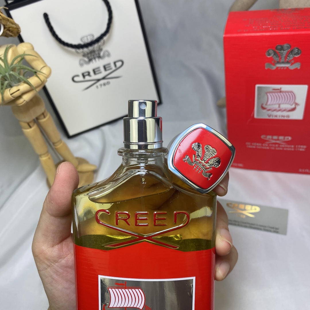 Authentic Creed Viking Red Cologne Box Packaging
