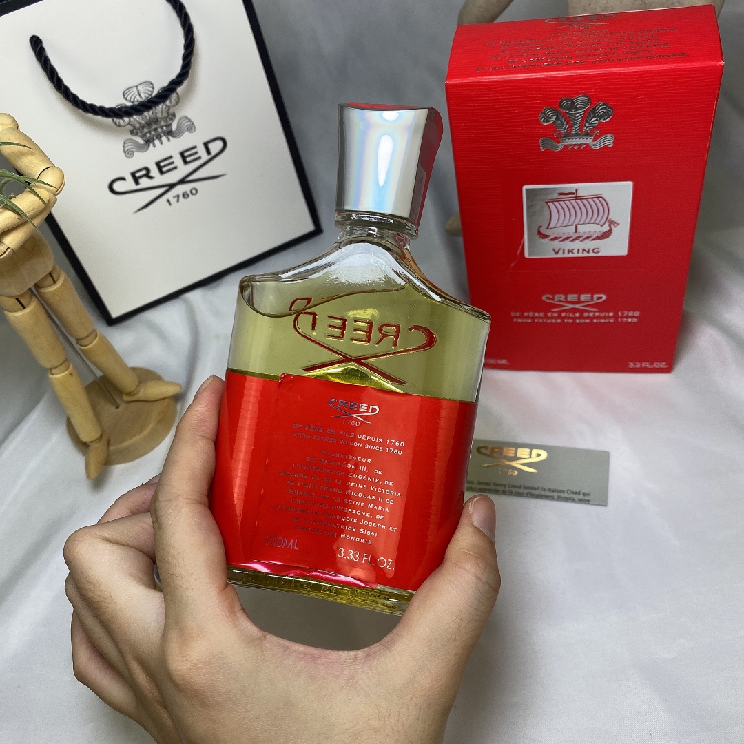 Authentic Creed Viking Red Cologne Box Packaging