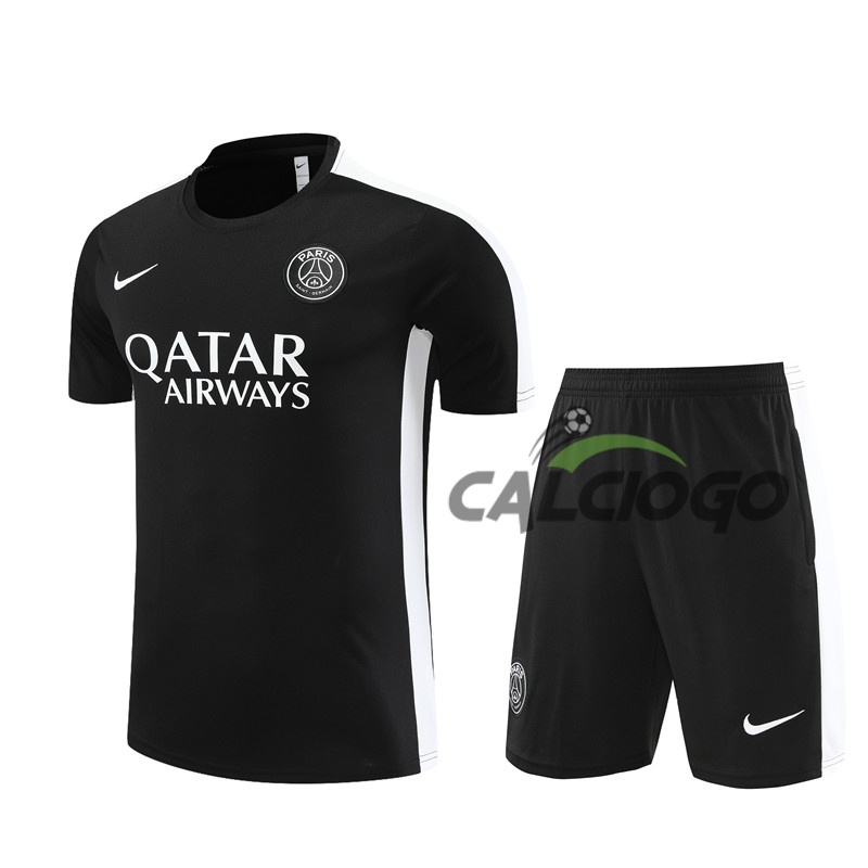 Kit Maglia Paris PSG Nero Jersey 2023-2024