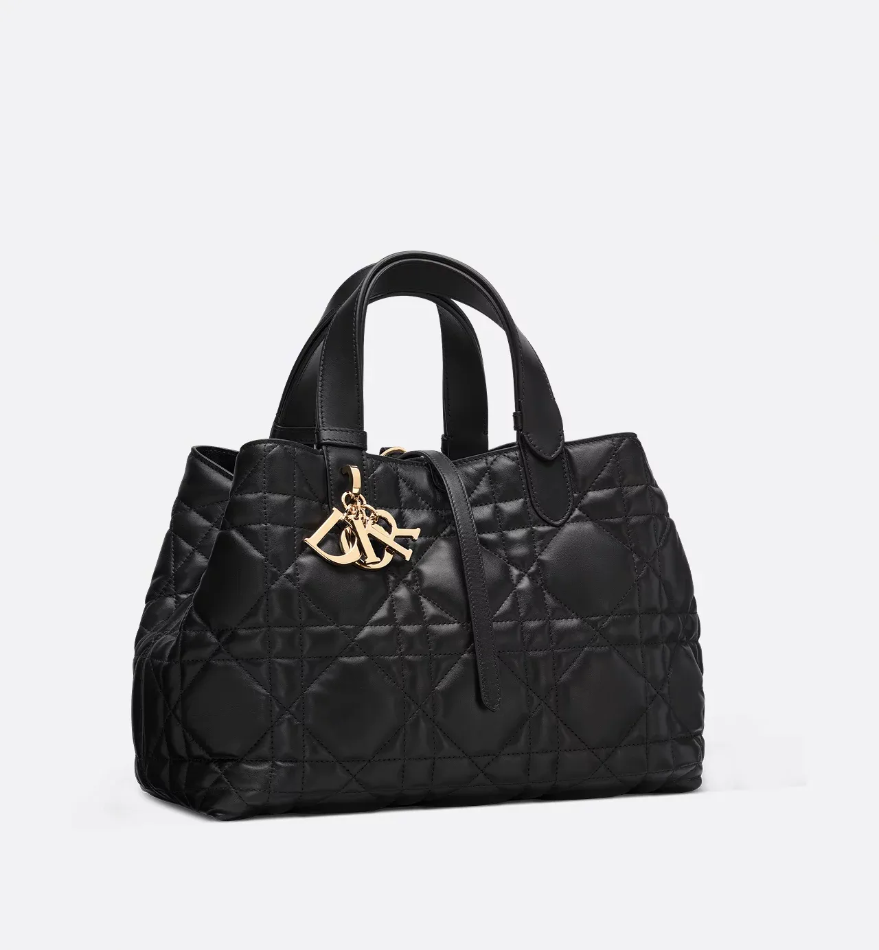 Dior Medium Dior Toujours Bag Black Macrocannage Calfskin