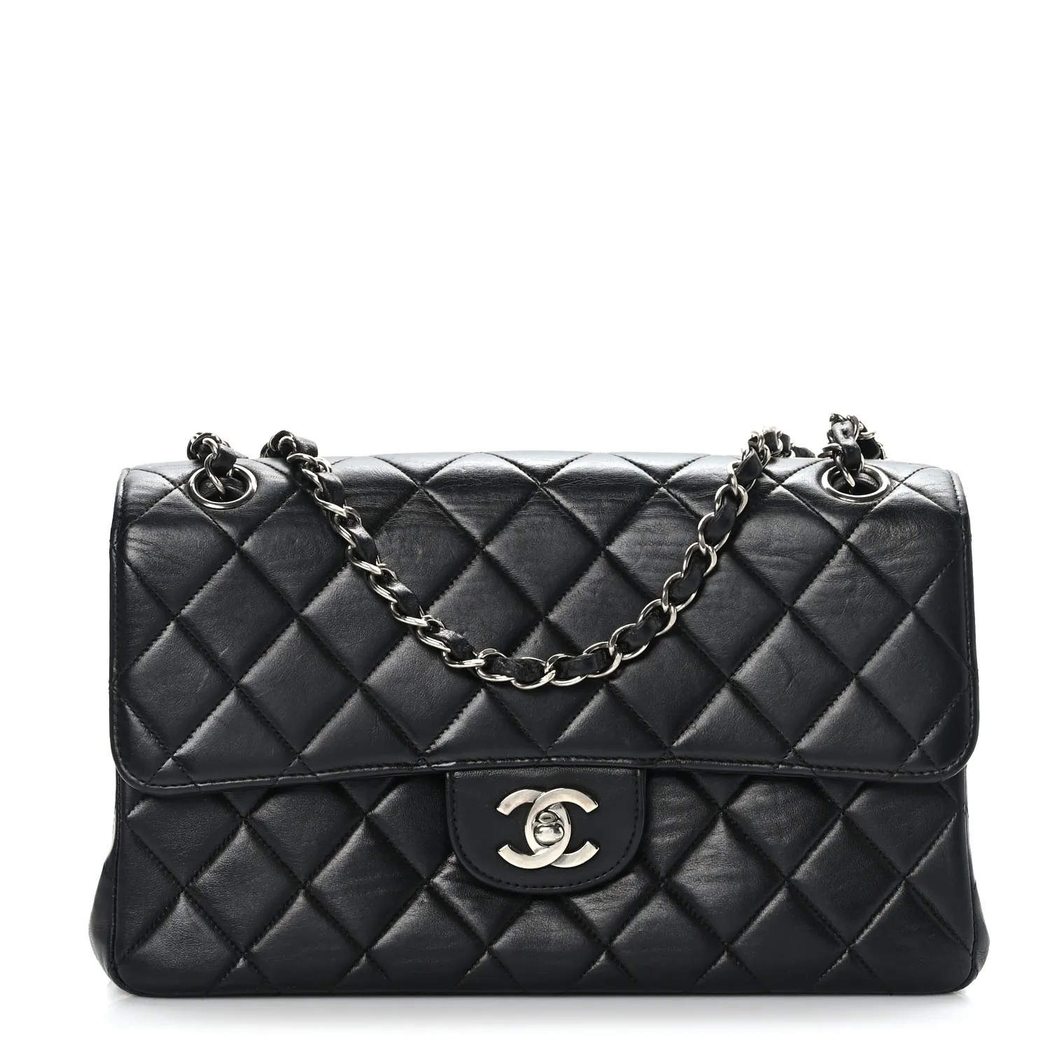 Chanel Lambskin Quilted Medium Double Sided Flap Black