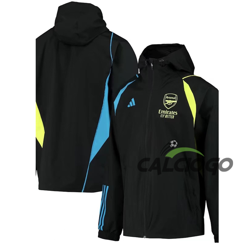 Giacca A Vento Arsenal Nero 2023
