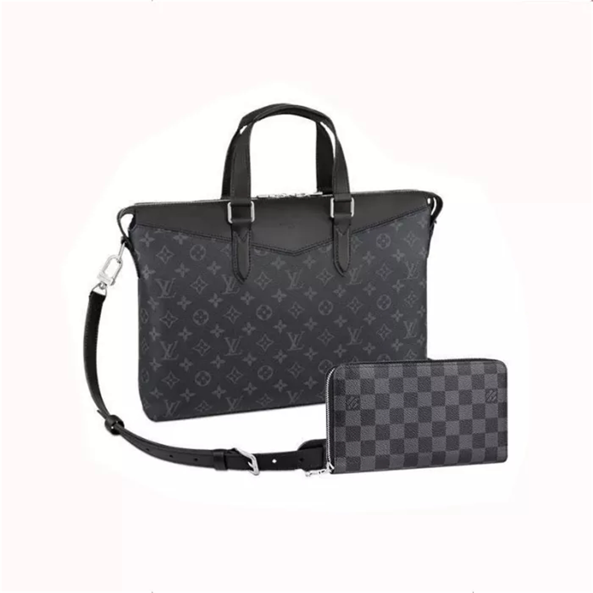 LOUIS VUITTON Briefcase Explorer Long wallet 2-piece set Value Ref: M40566 + N60111