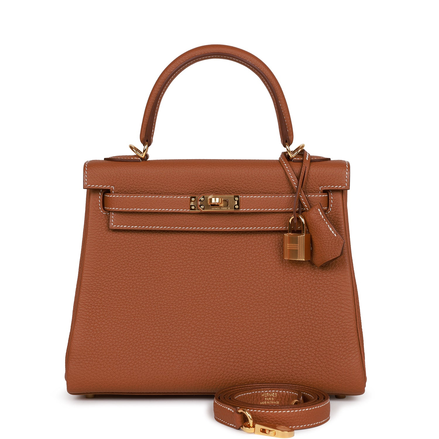 Hermès Kelly Retourne 25 Gold Togo Gold Hardware