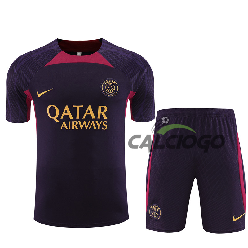 Kit Gara Paris PSG Blu Viola Jersey 2023-2024  