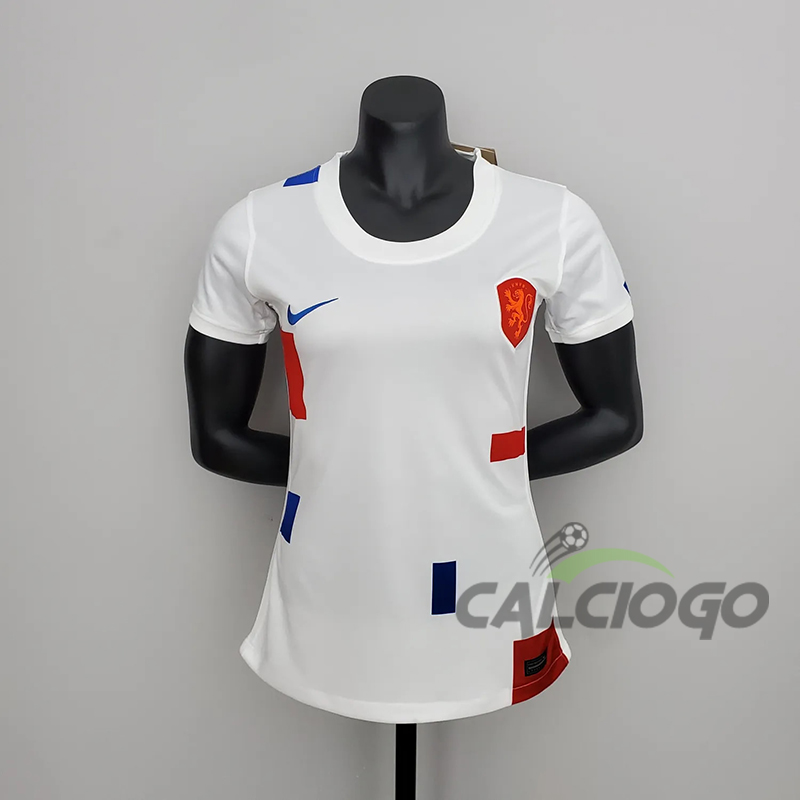 Netherlands Femmina Jersey Bianco 2022