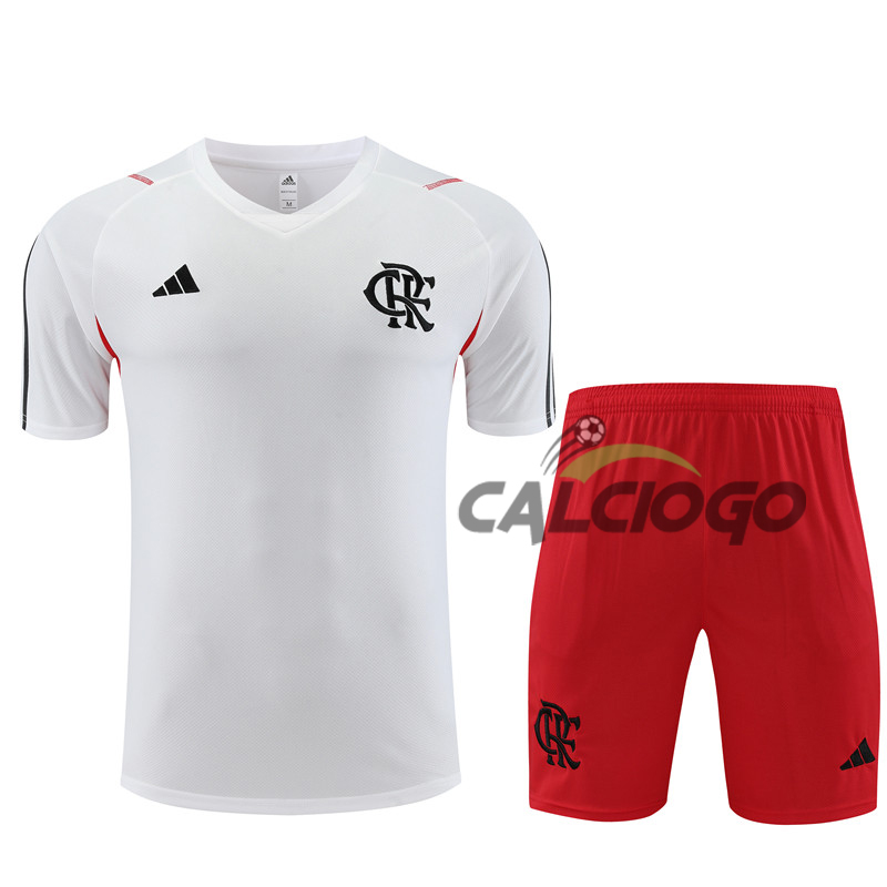 Kit Maglia CR Flamengo Bianco Jersey 2023-2024
