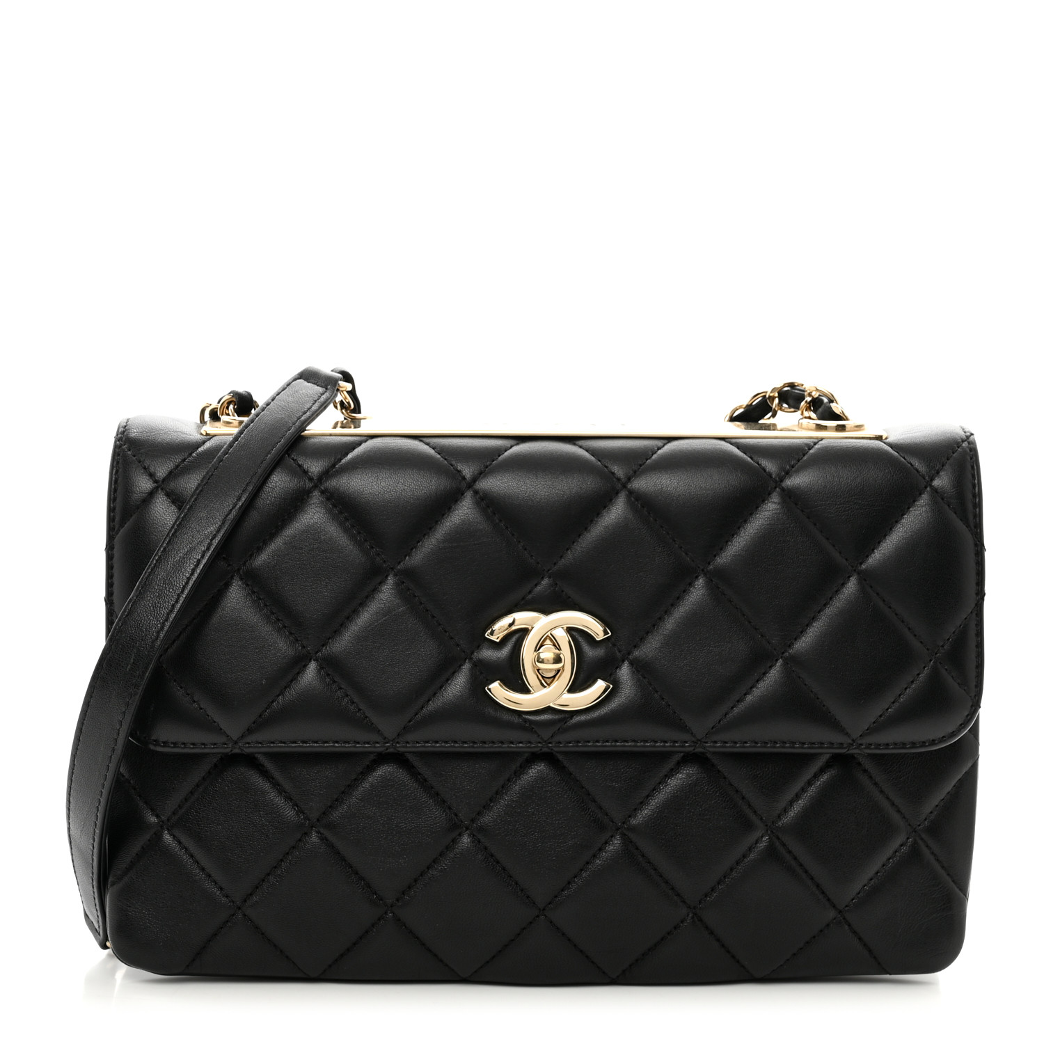 Chanel Lambskin Quilted Medium Trendy CC Flap Black