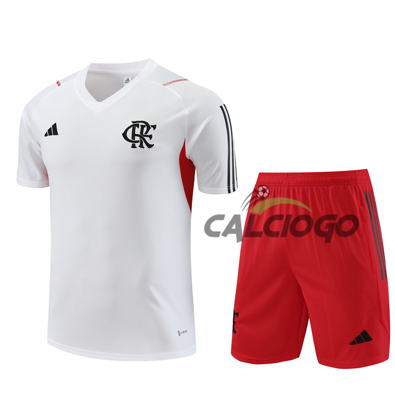 Kit Maglia CR Flamengo Bianco Jersey 2023-2024