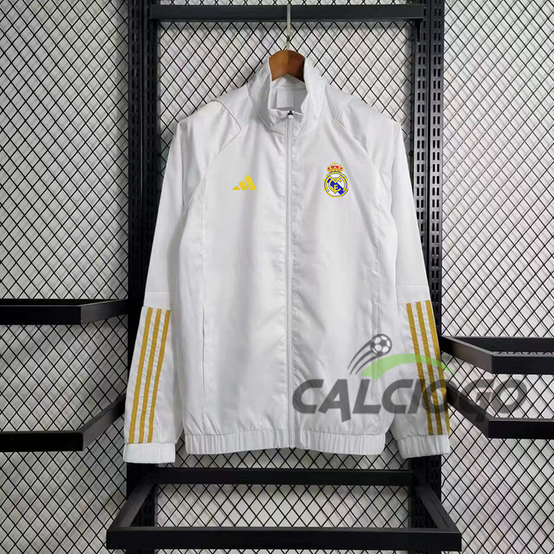 Giacca A Vento Real Madrid Bianco 2023