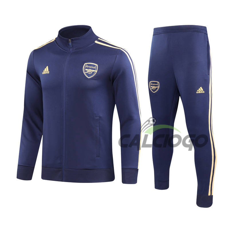 Tuta Calcio Arsenal Felpa Zips Blu 2023-2024